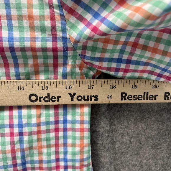 Vineyard Vines Shirt Men XS Slim Fit Whale White Casual Button Down Dress Check - Picture 7 of 15